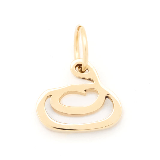 Curling Rock Gold Charm